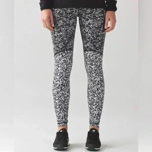 Lululemon Wunder Under Hi-Rise Ice Breaker Black White - Size 4